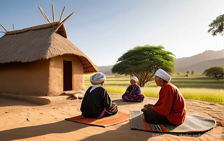 현대 사회에서의 토착지식의 중요성 - **Prompt 2: Traditional Healing and Community Well-being**
    "An intimate and serene depiction of ...
